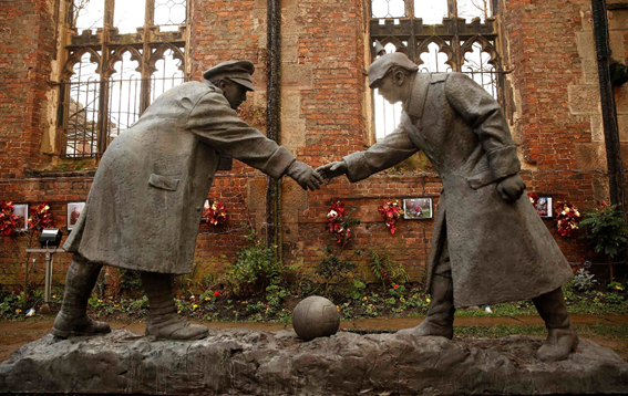 monumento em homenagem à trégua de natal